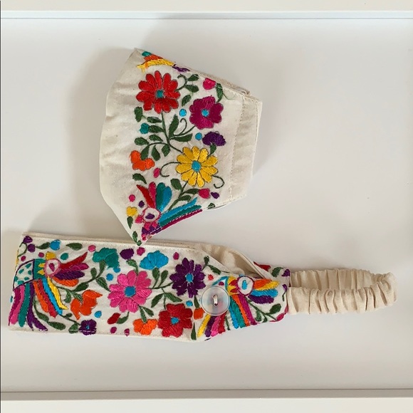 Combo Face Mask and Headband with Buttons for Mask - Picture 9 of 9